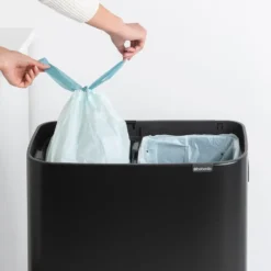 Bo touch bin high 2x30 L, Matt svart