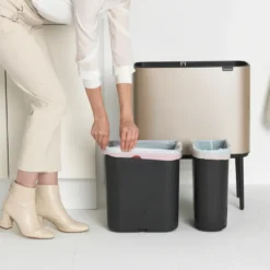 Bo touch bin 11+23 liter, Metallic Gold