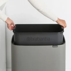 Bo touch bin 36 liter, Mineral concrete grey