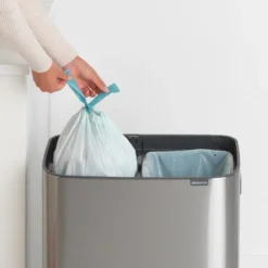 Bo touch bin 2x30 L, Mattborstat stål