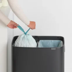 Bo touch bin 2x30 L, Matt svart
