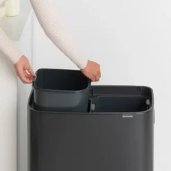 Bo touch bin 2x30 L, Matt svart