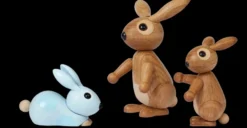 Bounce kanin dekoration 9,5 cm, Ek