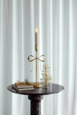 Bovinne ljusstake, Guldfärgad, 9x15x32,5 cm