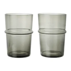 Boya dricksglas högt 45 cl 2-pack, Smoked Grey