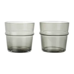 Boya dricksglas lågt 30 cl 2-pack, Smoked Grey