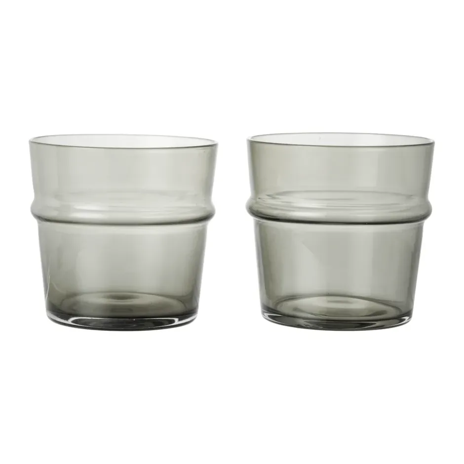 Boya dricksglas lågt 30 cl 2-pack, Smoked Grey