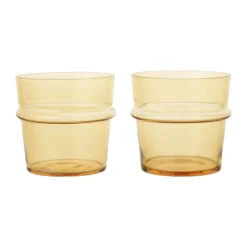 Boya dricksglas lågt 30 cl 2-pack, Yellow