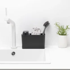 Brabantia diskbänksorganiserare med tvålpump, Mörkgrå