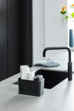 Brabantia diskbänksorganiserare med tvålpump, Mörkgrå