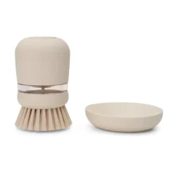 Brabantia diskmedelsbehållare med diskborste, Soft beige