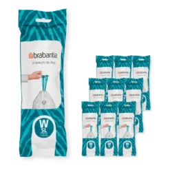 Brabantia PerfectFit avfallspåse 200 påsar, Modell W, 5 L