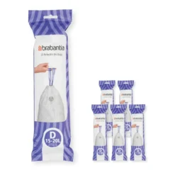 Brabantia PerfectFit avfallspåse 120 påsar, Modell D, 15-20 L