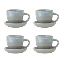 Brenta kopp med fat 4-pack, Blå