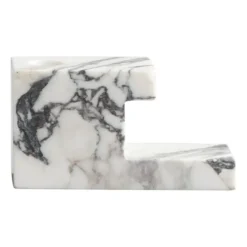 Brick låg ljusstake 7,5x14 cm, Calacatta