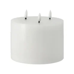 Bright Melt blockljus LED 3 vekar 13 cm, Vit