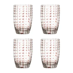 Brinley dricksglas 4-pack, Brun