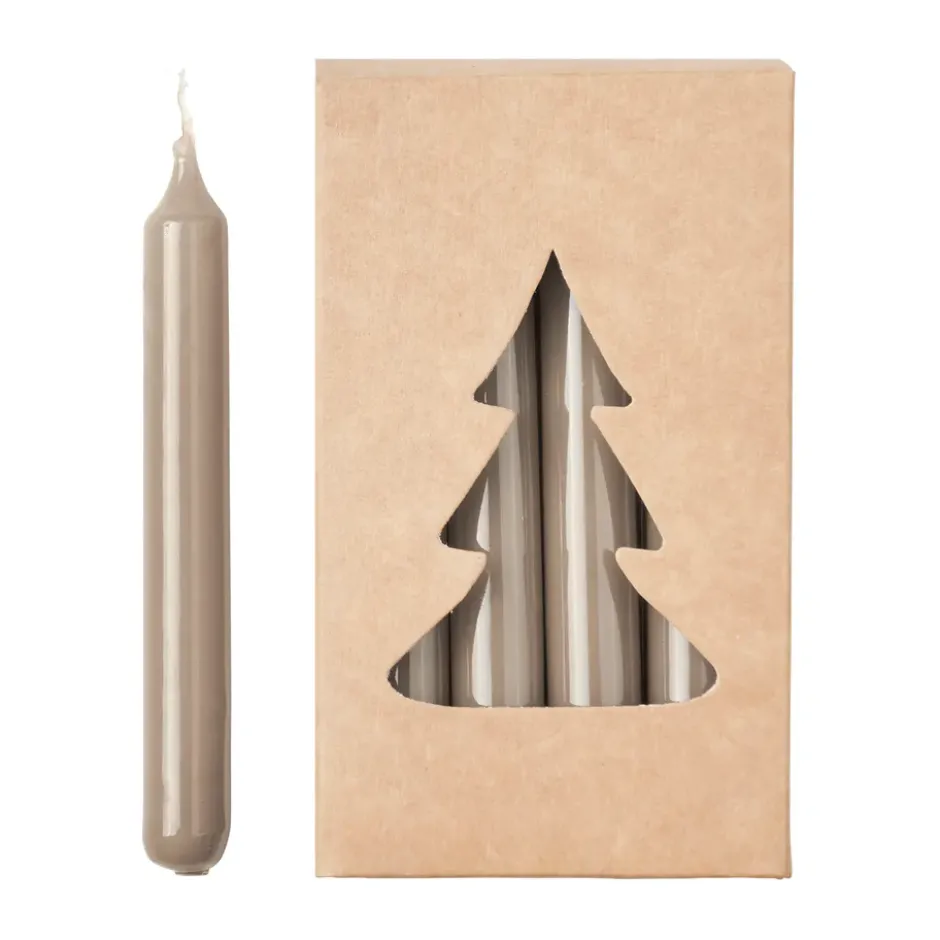 Broste julgransljus glossy Ø1,2x10,2 cm 20-pack, Linen