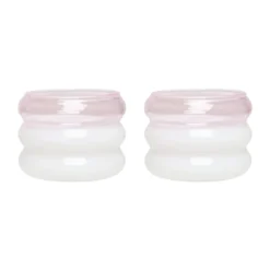 Bubble ljuslykta Ø5,6 cm 2-pack, Milky white-pink