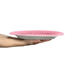 Bubbles ovalt fat 35 cm, Rosa