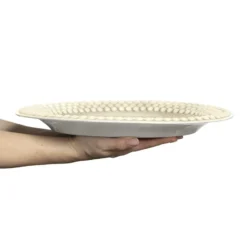 Bubbles ovalt fat 35 cm, Sand