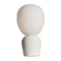 Buddy bordslampa opalglas, Blank vit