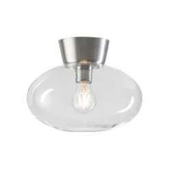 Bullo plafond klarglas Ø27 cm, Aluminium
