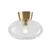 Bullo plafond klarglas Ø27 cm, Mässing