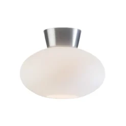 Bullo plafond opalglas Ø27 cm, Aluminium