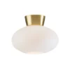 Bullo plafond opalglas Ø27 cm, Mässing