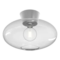 Bullo plafond XL klarglas Ø38 cm, Aluminium