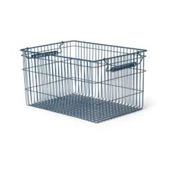 Cala stapelbar korg 2-pack, Dark blue