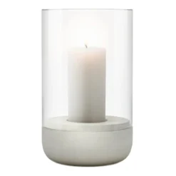Calma stormlykta Ø12 cm, Light grey