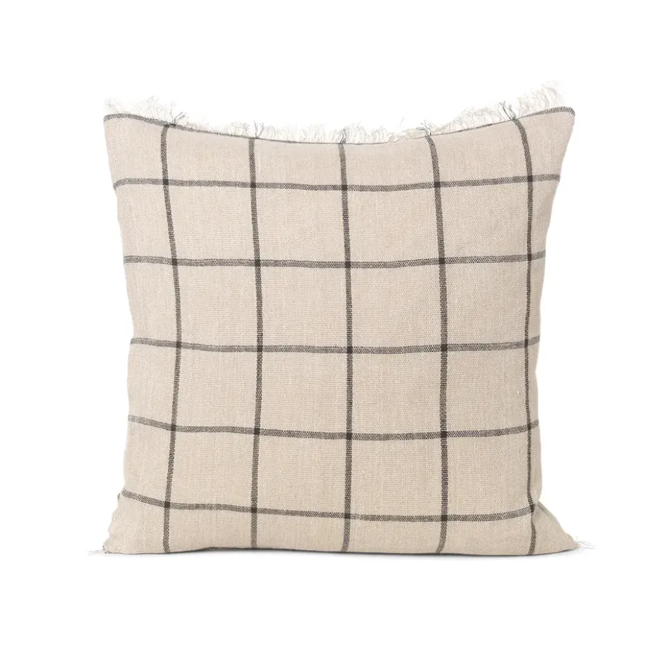 Calm kudde camel-black, 48x48 cm