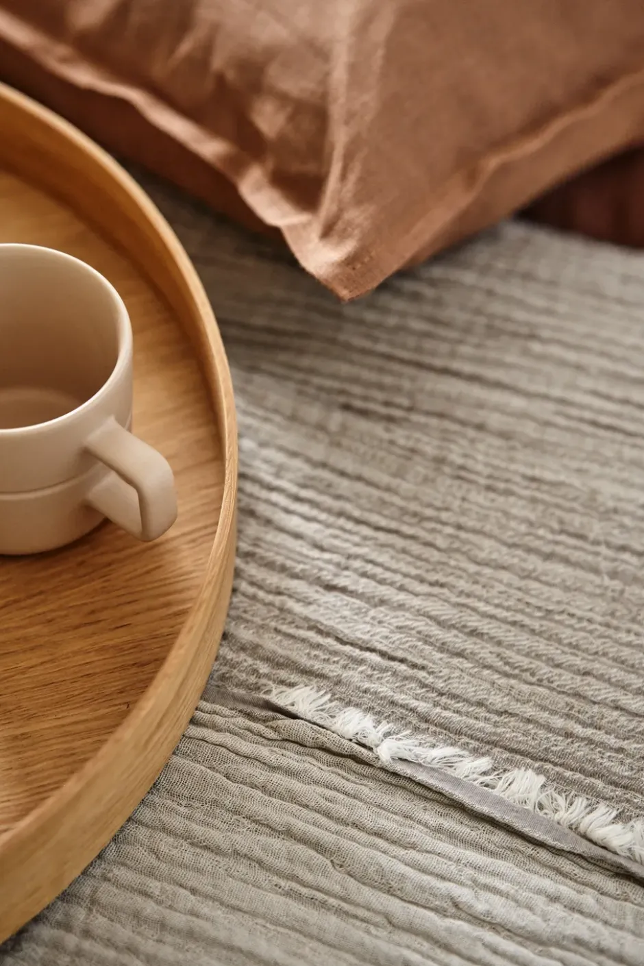 Calm kuddfodral linne 40x60 cm, Almond Brown