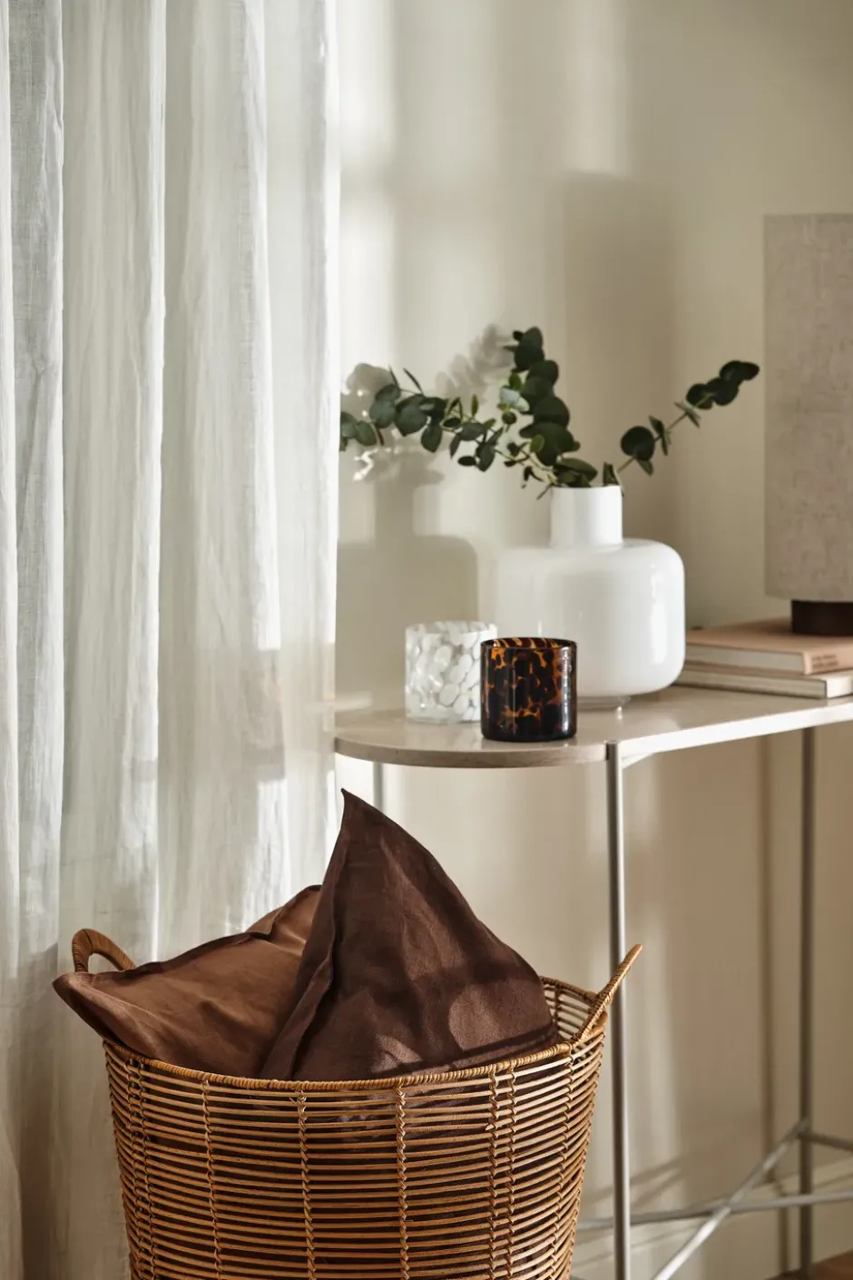 Calm kuddfodral linne 40x60 cm, Chocolate Brown