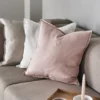Calm kuddfodral linne 50x50 cm, Dusty Rose