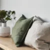 Calm kuddfodral linne 50x50 cm, Forest Green