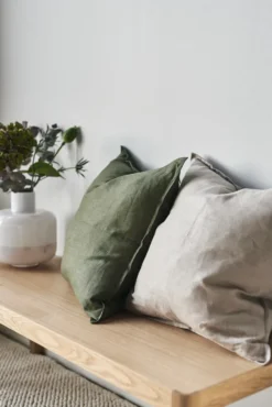 Calm kuddfodral linne 50x50 cm, Forest Green
