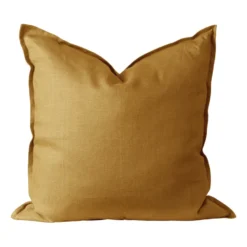 Calm kuddfodral linne 50x50 cm, Mustard