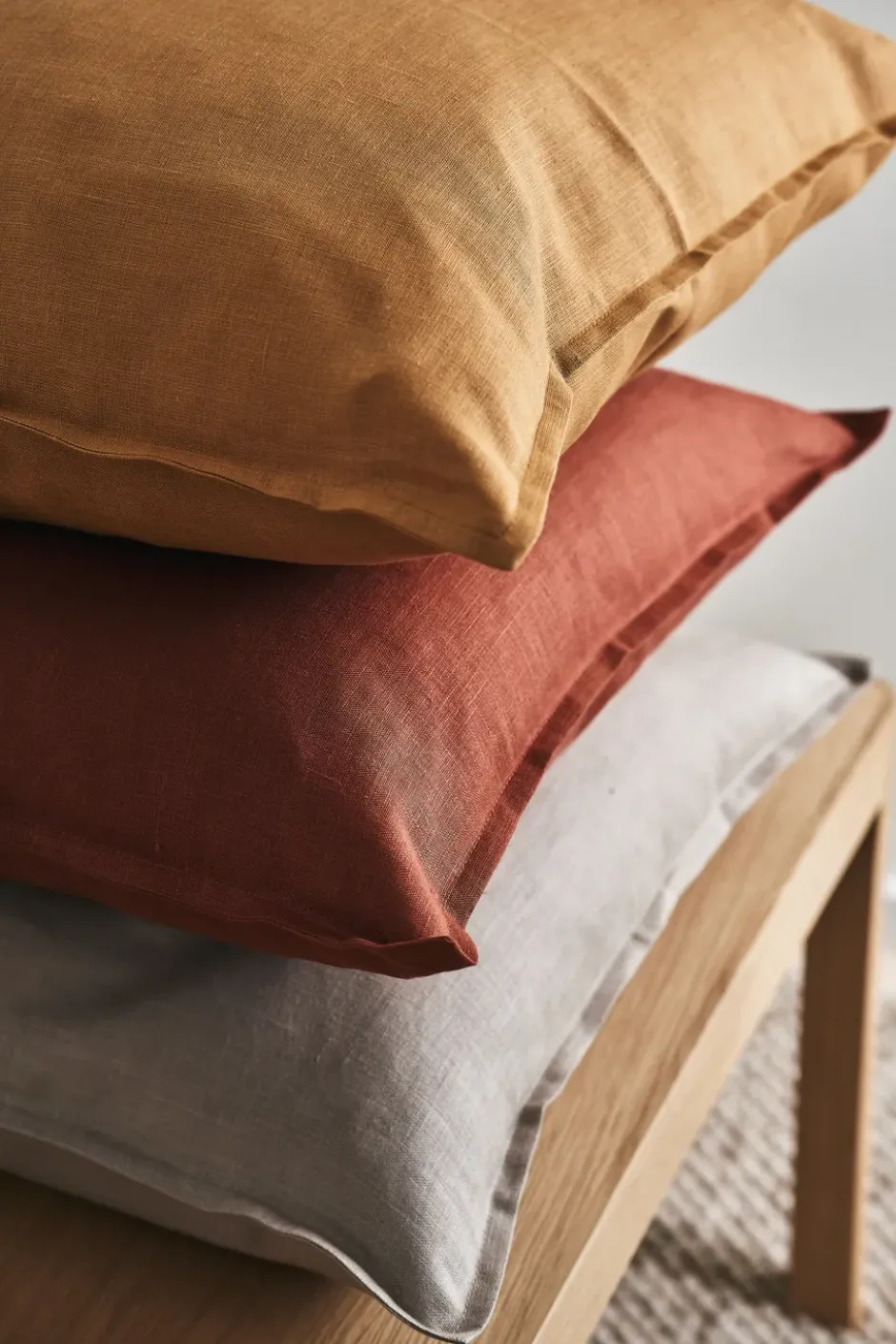 Calm kuddfodral linne 50x50 cm, Rust