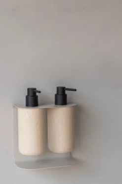 Carry vägghängd hållare dubbel, Sand grey