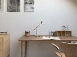 Cato bordslampa 48,5 cm, Blankslipad mässing
