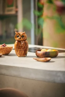 Ceramisk owl förvaringsburk, Roasted