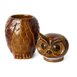 Ceramisk owl förvaringsburk, Roasted
