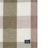 Checked Linen/Cotton tygservett 50x50 cm, Olive
