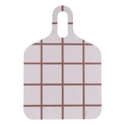 Checks & Stripes bricka 30x44 cm, Brown-beige