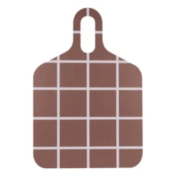 Checks & Stripes bricka 30x44 cm, Brown-beige