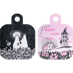 Chop & Serve Friendship bricka 25x32 cm, Svart-rosa