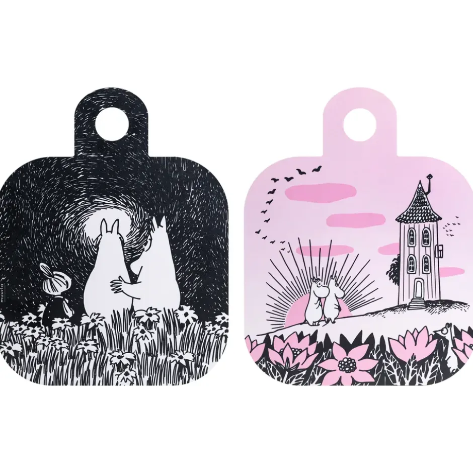 Chop & Serve Friendship bricka 25x32 cm, Svart-rosa